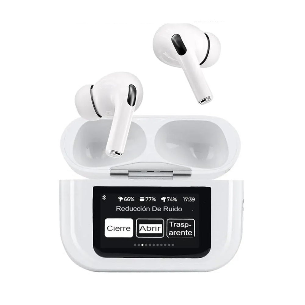 Audífonos Bluetooth A9 Pro Táctiles con Estuche LED | Sonido HD y Control Inteligente